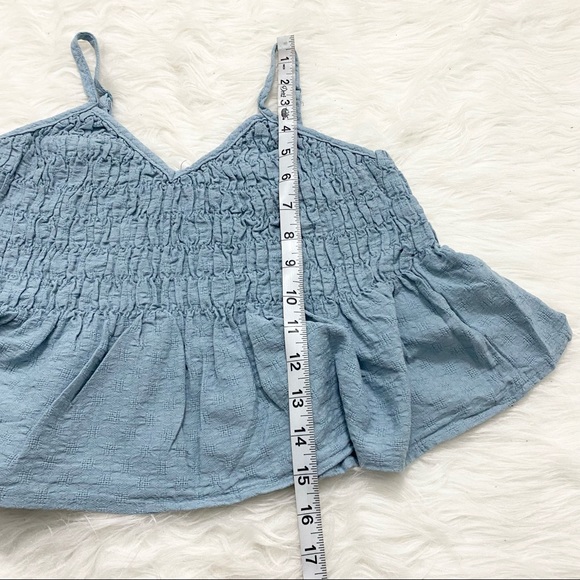 Light Blue Denim Color Crop Top - Picture 2 of 4